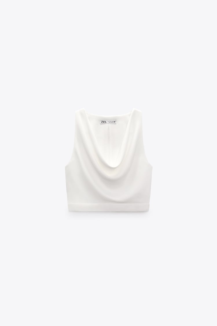 TOP WITH DRAPED NECKLINE