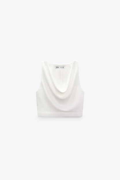 TOP WITH DRAPED NECKLINE