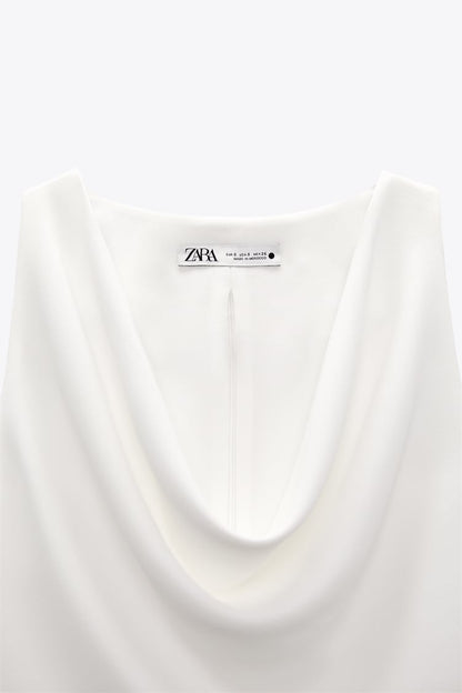 TOP WITH DRAPED NECKLINE
