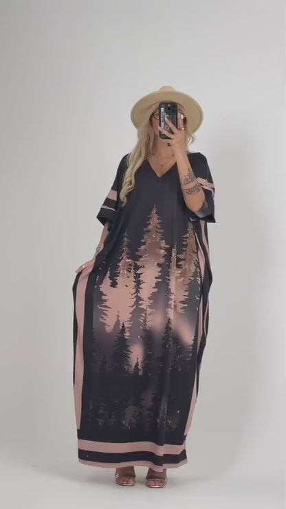 فستان ماكسي مريح سحر الطبيعة