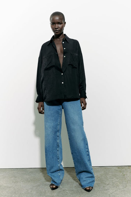 CHEMISE SATINÉE OVERSIZE