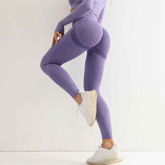 Legging de Sport Taille haute Style Push Up-Mauve