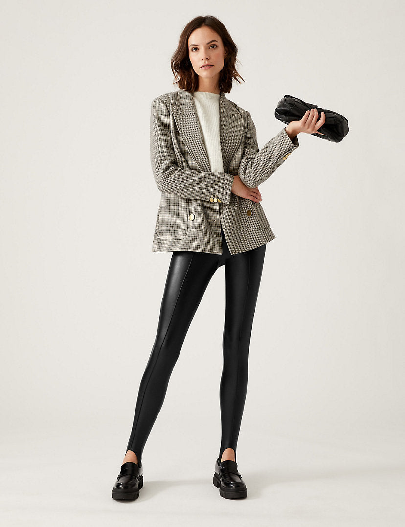 Leggings style fuseau effet cuir