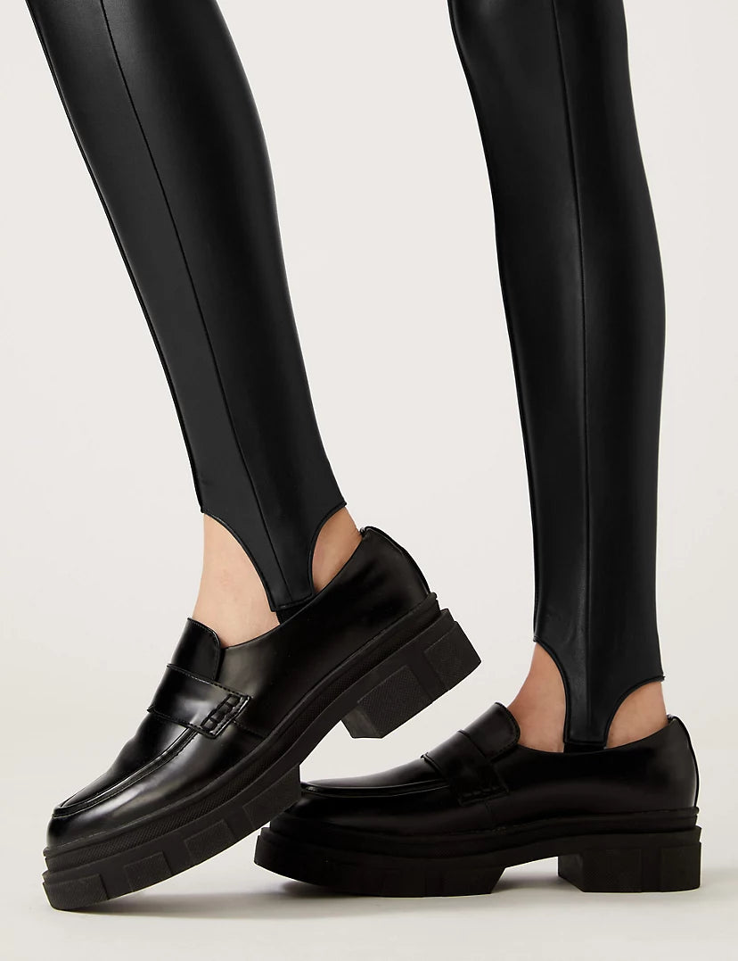 Leggings style fuseau effet cuir