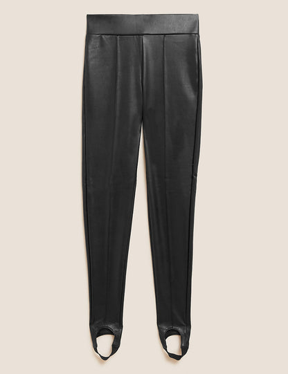 Leggings style fuseau effet cuir