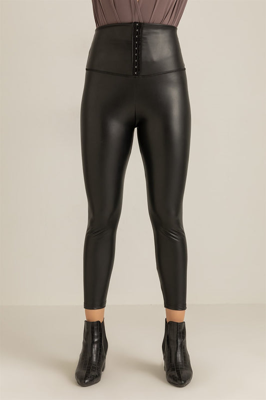 Legging gainant en cuir